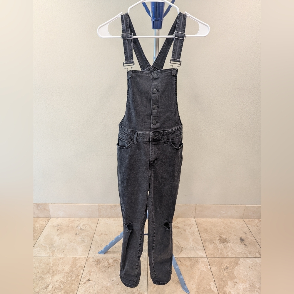 Women's Vintage Stretch Mom Black Overall Size Small